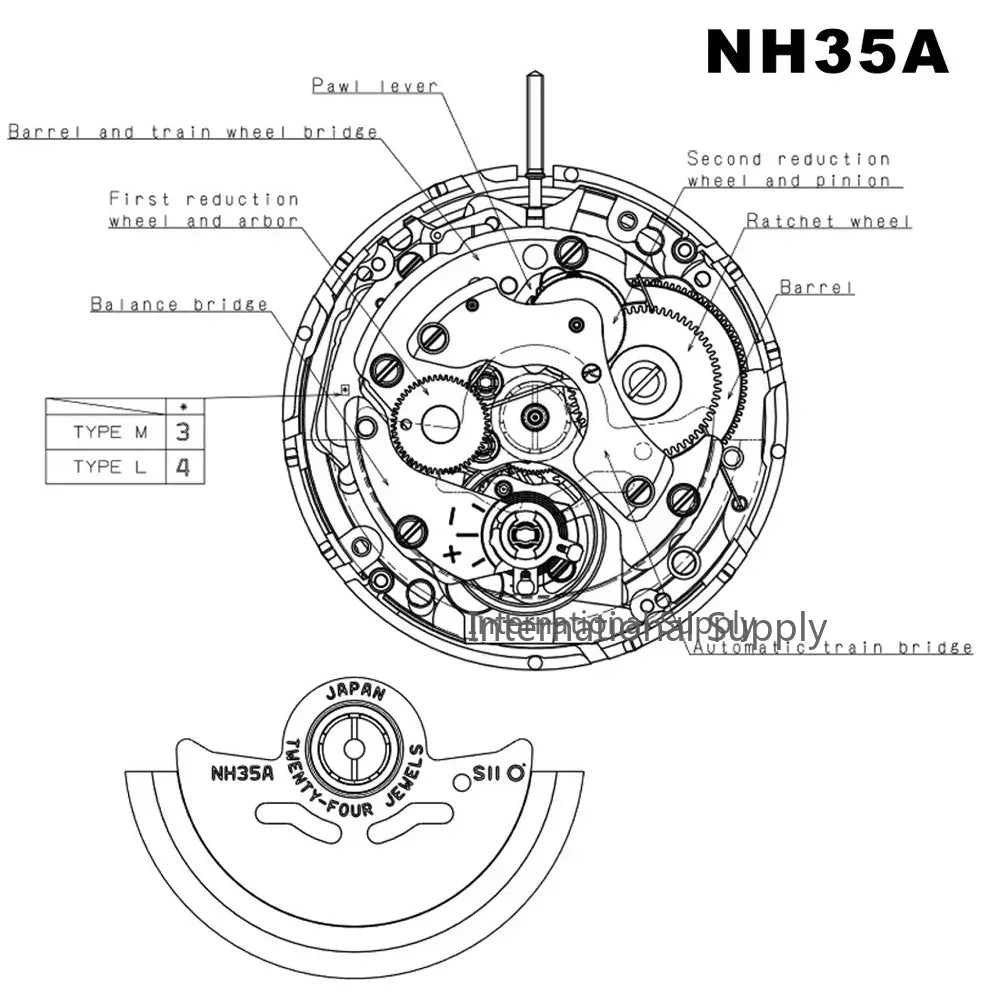 Movimiento NH36 Original Seiko
