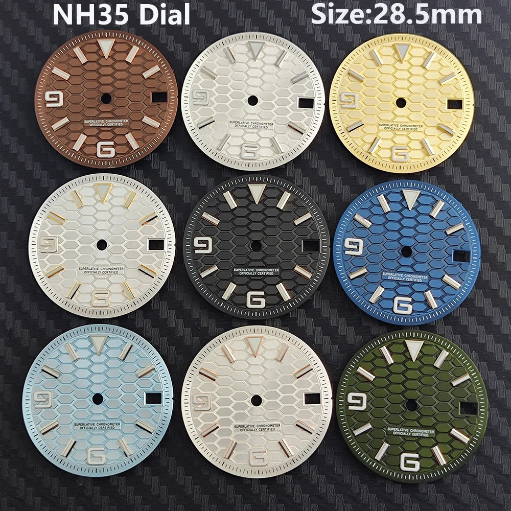 Dial 28.5mm patron Hexagonal para NH35