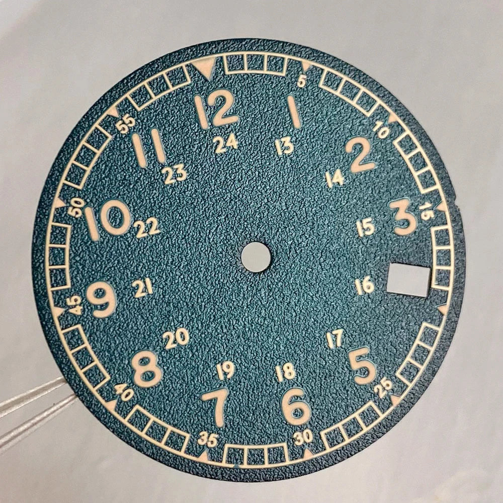 29MM NO LOGO Black White Peacock Blue Texture Watch Dial Fit NH35 NH36 DIY Watch Accessories Replacement