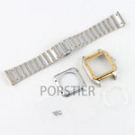 case and gold strap