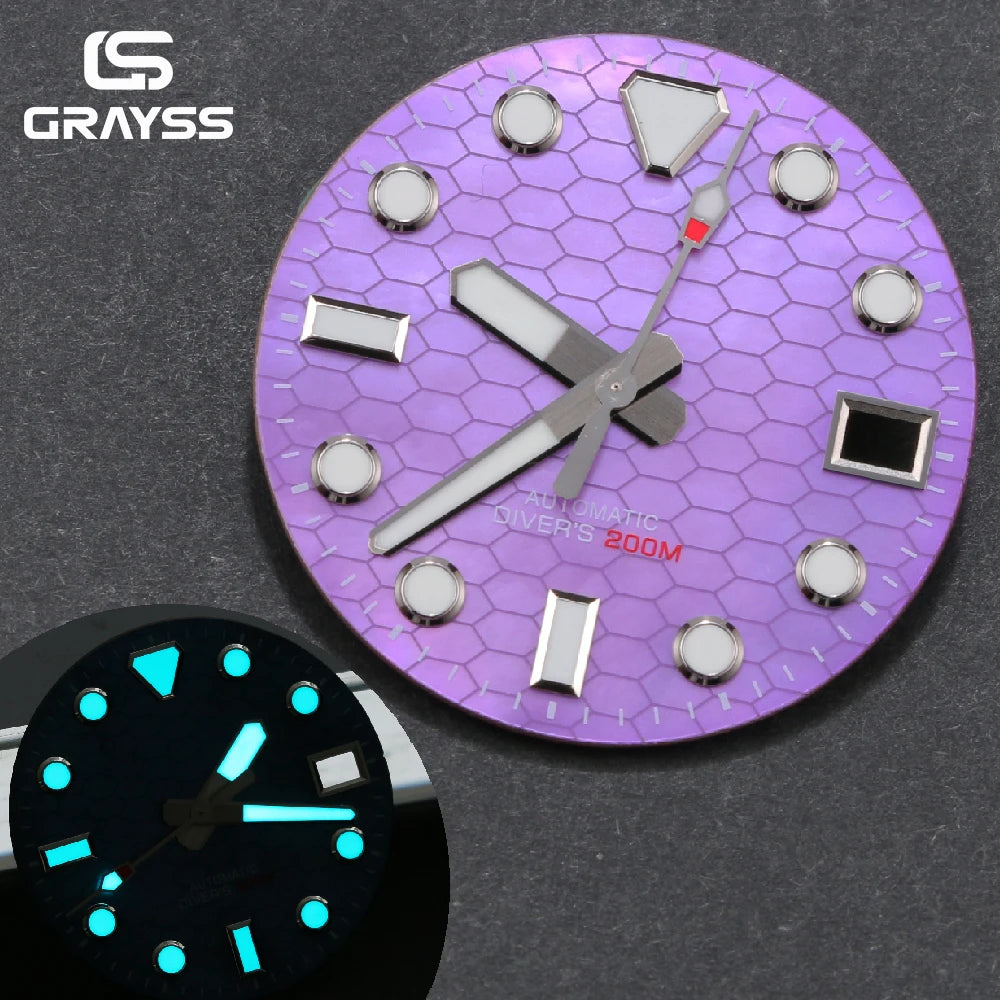 Dial 28.5mm diver iridisciente para NH35