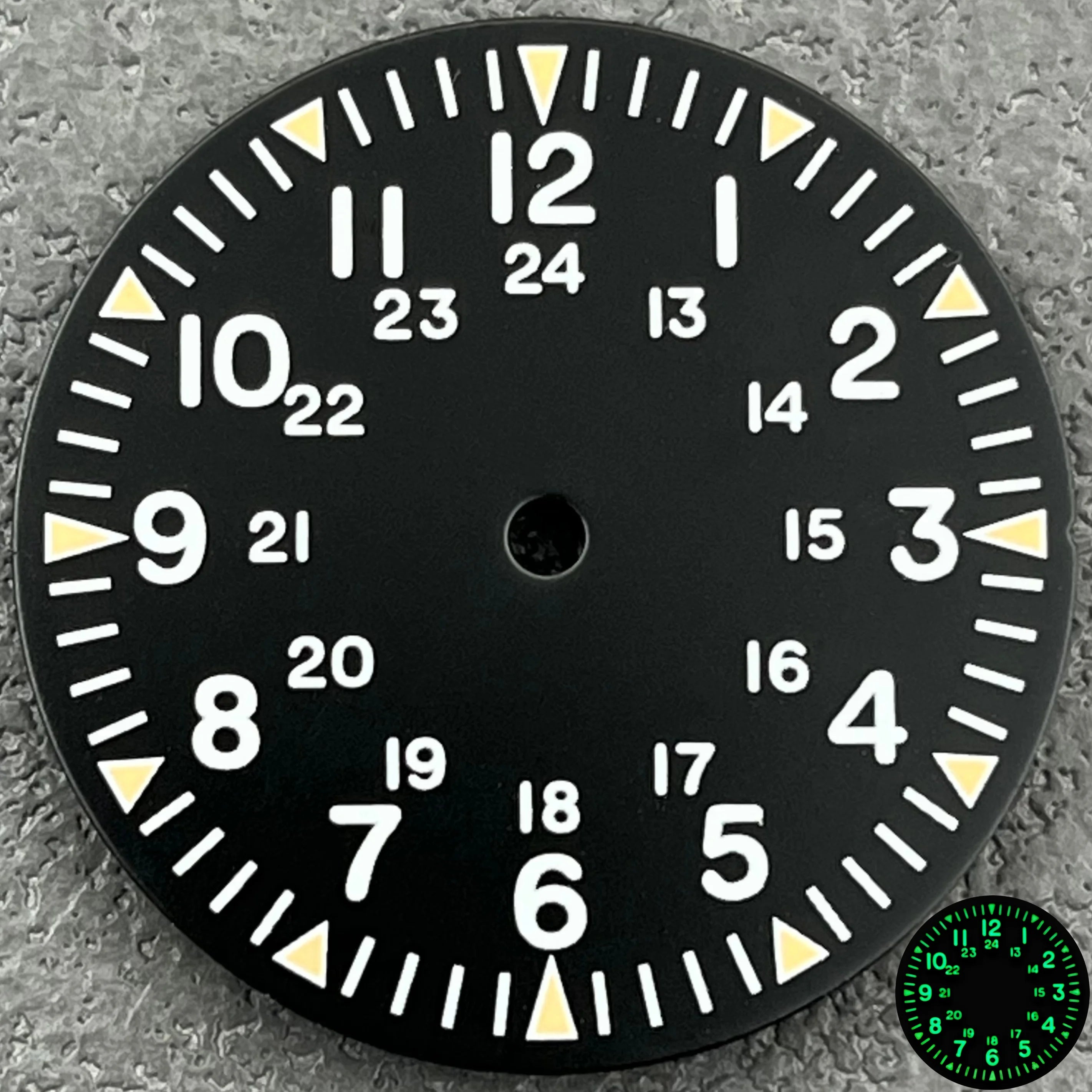 dial 29mm para nh35 y nh38 nocturna