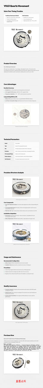 Seiko vk63 Movemiento Original