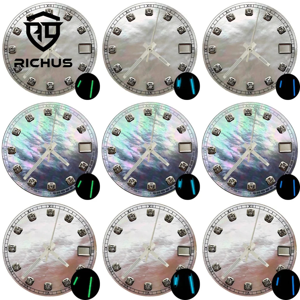 Dial 28.5mm iridisciente para NH35