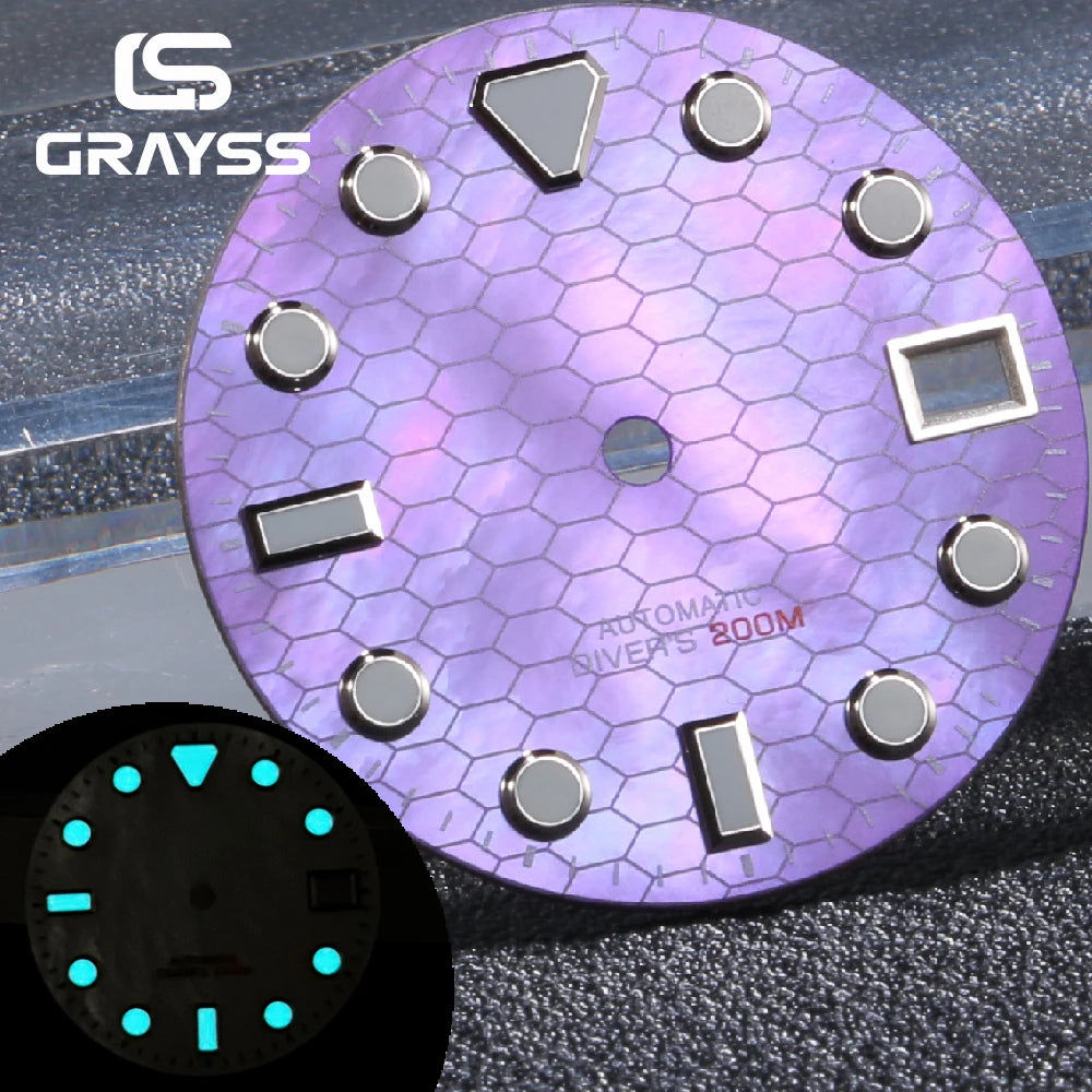 Dial 28.5mm diver iridisciente para NH35