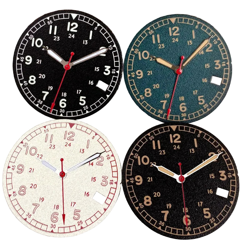 29MM NO LOGO Black White Peacock Blue Texture Watch Dial Fit NH35 NH36 DIY Watch Accessories Replacement