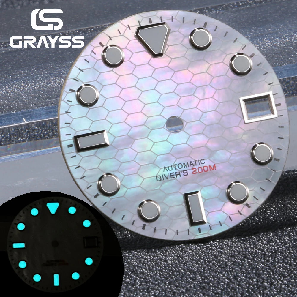 Dial 28.5mm diver iridisciente para NH35