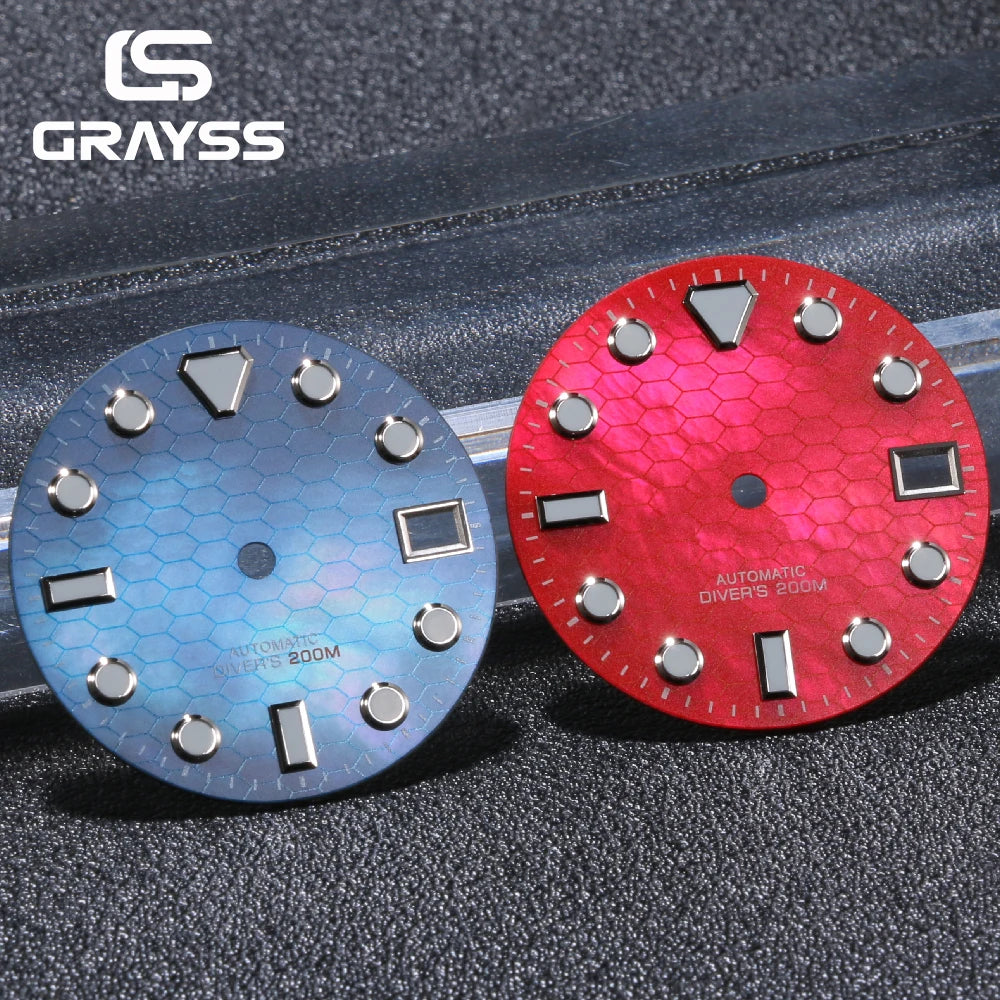 Dial 28.5mm diver iridisciente para NH35