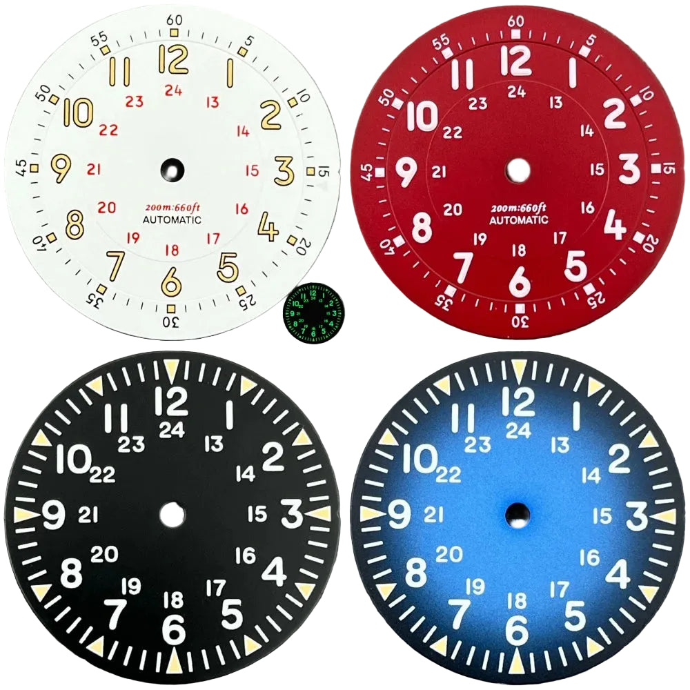 dial 29mm para nh35 y nh38 nocturna