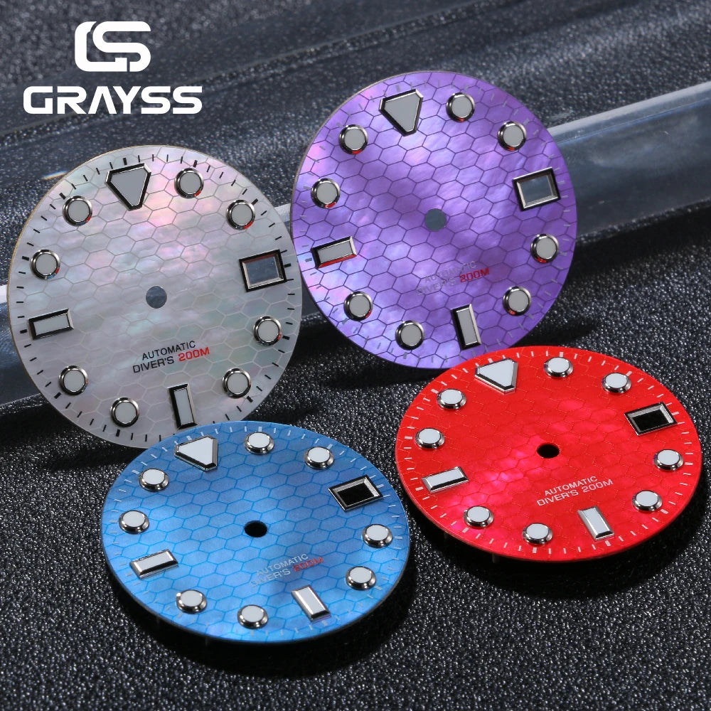 Dial 28.5mm diver iridisciente para NH35